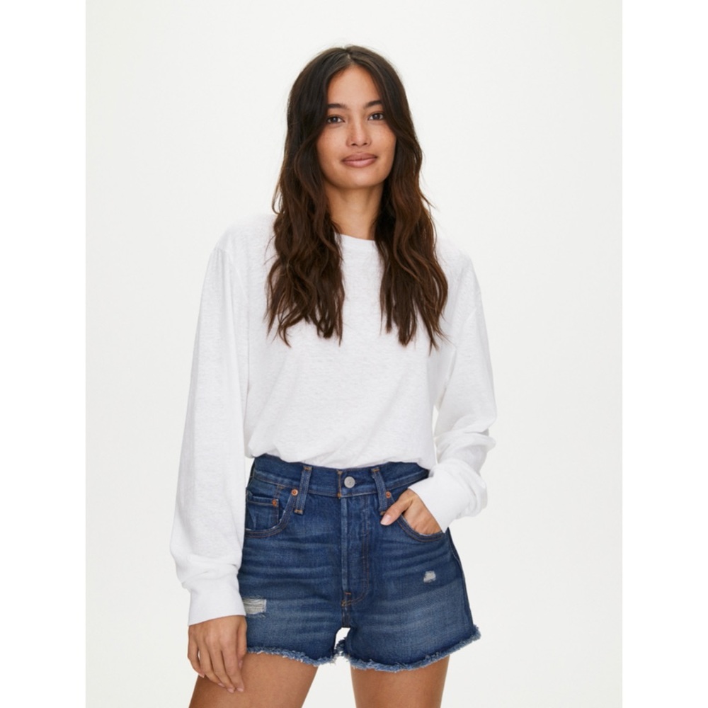 Levi's Medium Blue High-Rise Denim Shorts
